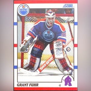 1990 Grant Fuhr Edmonton Oilers Hockey Card – Score #275